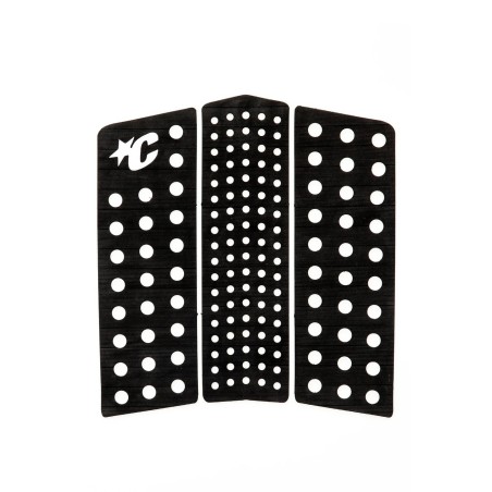 Pad de surf avant 3 pièces Creatures of Leisure Front Deck III Cord, couleur noir uni