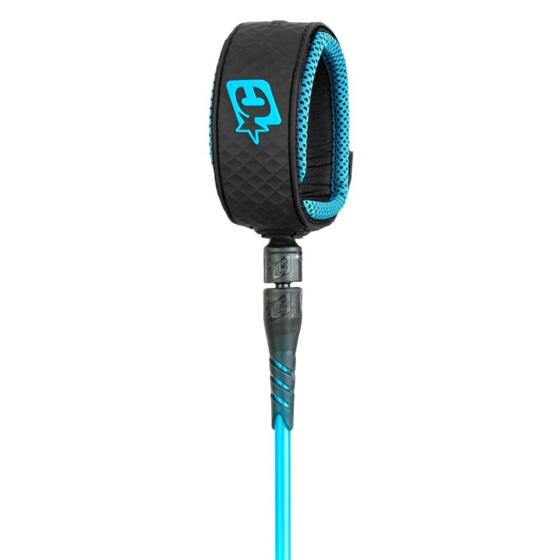 leash creatures LONGBOARD 9 ANKLE BLACK CYAN