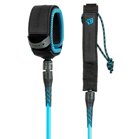 leash creatures LONGBOARD 9 ANKLE BLACK CYAN