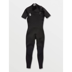 volcom modulator 2 2mm zip avant - combi surf shorty integrales manches courtes