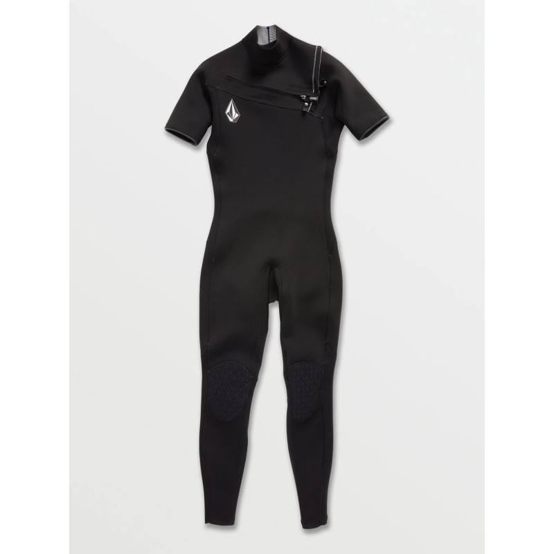 volcom modulator 2 2mm zip avant - combi surf shorty integrales manches courtes