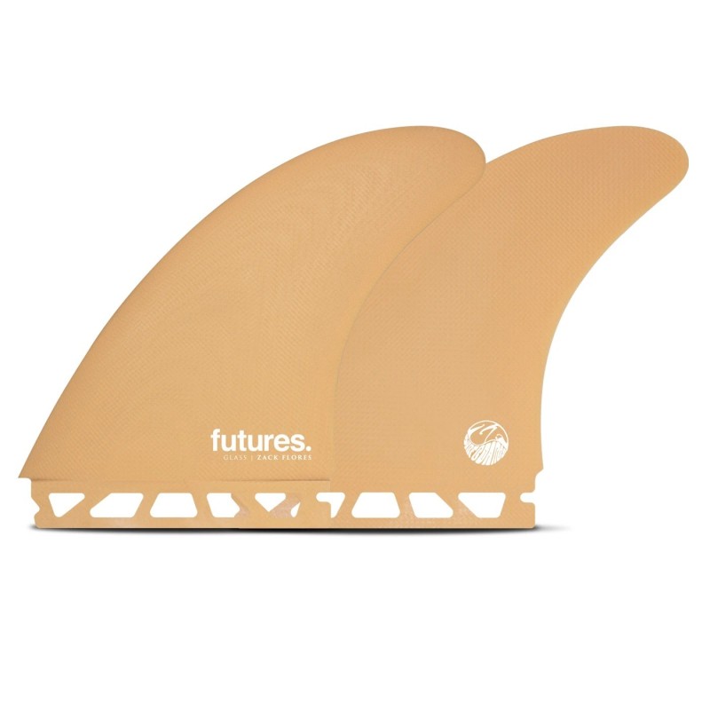 dérives surf futures zack flores fiberglass twin fin