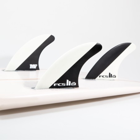 derives FCS II MF PC Black White Medium Tri Retail Fins