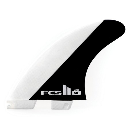 Set de 3 dérives FCS II Mick Fanning PC coloris noir et blanc, technologie Performance Core.