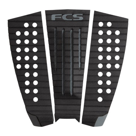 Traction pad 3 pièces FCS Julian Wilson Tread-Lite noir et blanc, texture ultra-fine pour surf de performance.