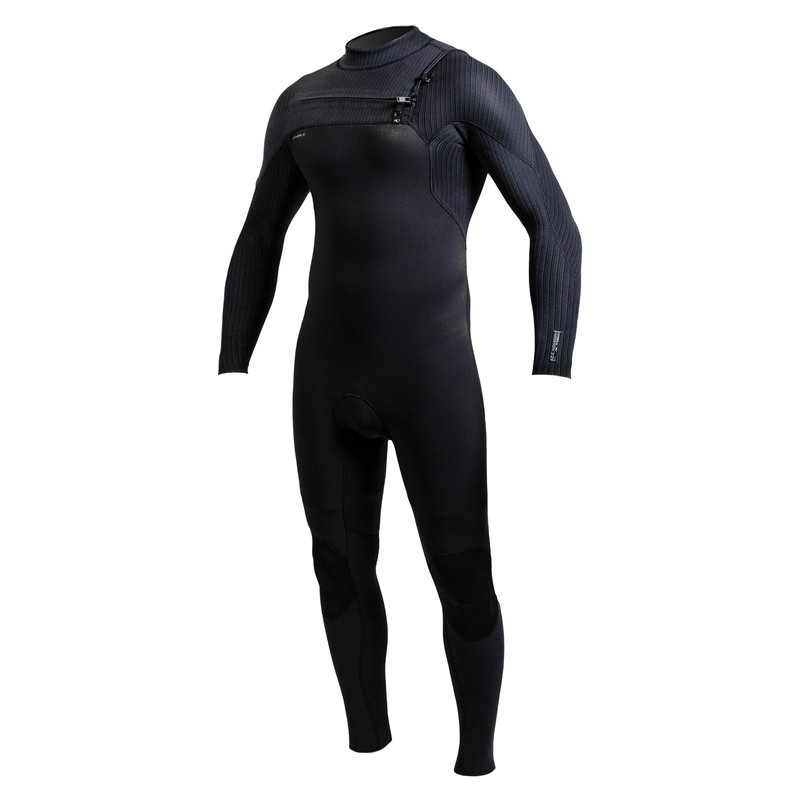 oneill hyperfreak 3/2mm black zip avant - combi surf integrale