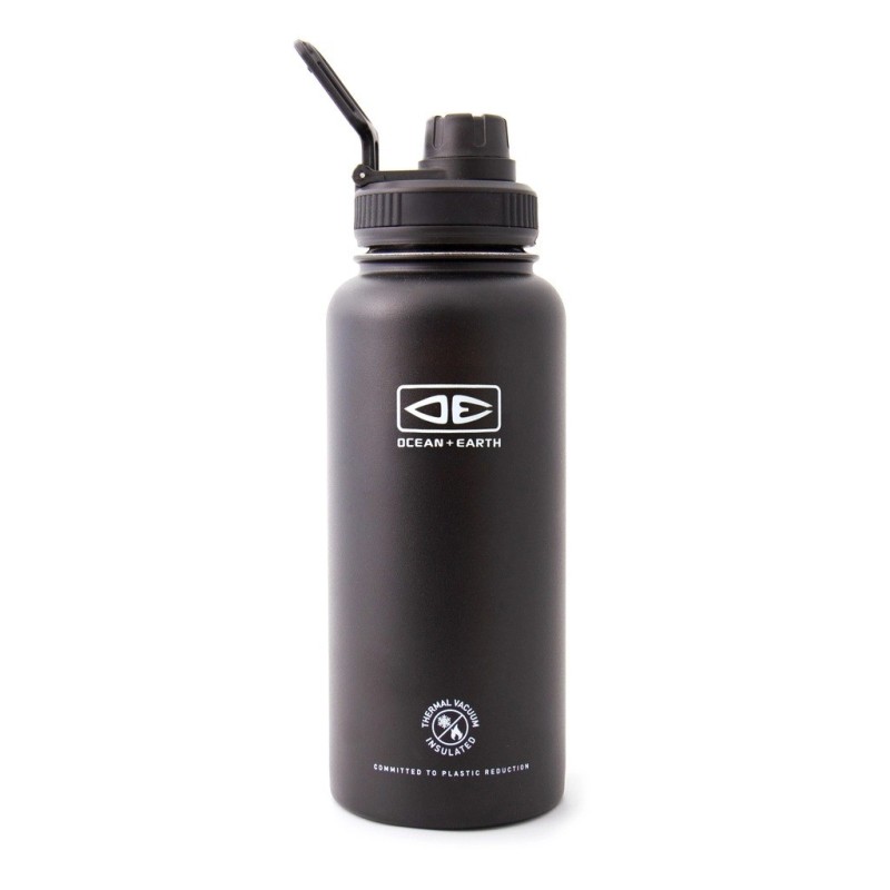 gourde isolante 1L ocean earth insulated flask 1l black