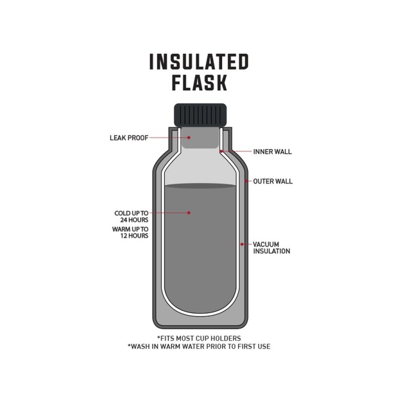 gourde isolante 1L ocean earth insulated flask 1l black