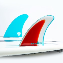 derives surf FCSII MR Freeride PG Twin Blue Red White Retail Fins