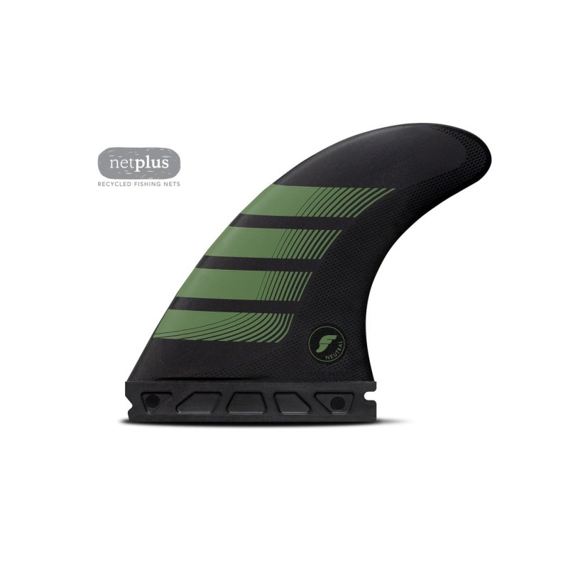 dérives futures fins f8 alpha thruster series l carbon olive