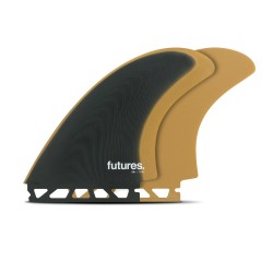 dérives futures fins en fiberglass twin fins slate ochre