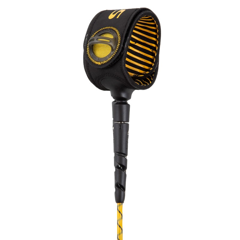 leash surf 6' FCS Freedom Helix Comp Leash mango Black