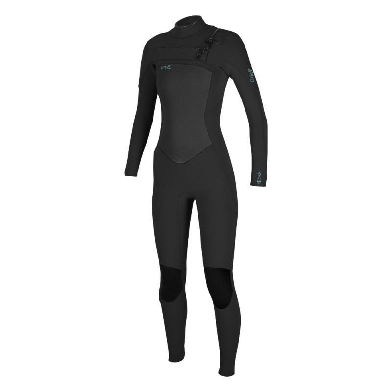 combinaison surf oneill wms epic 4/3 mm zip avant black - combi surf integrale