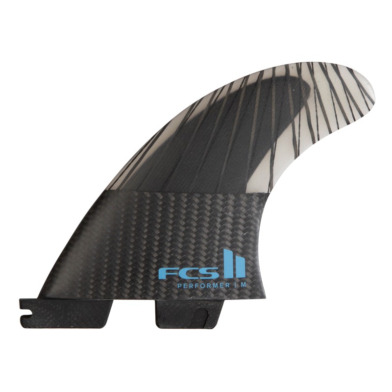 Dérives de Surf FCS II Performer PC Carbon Large Tranquil Blue – Thruster