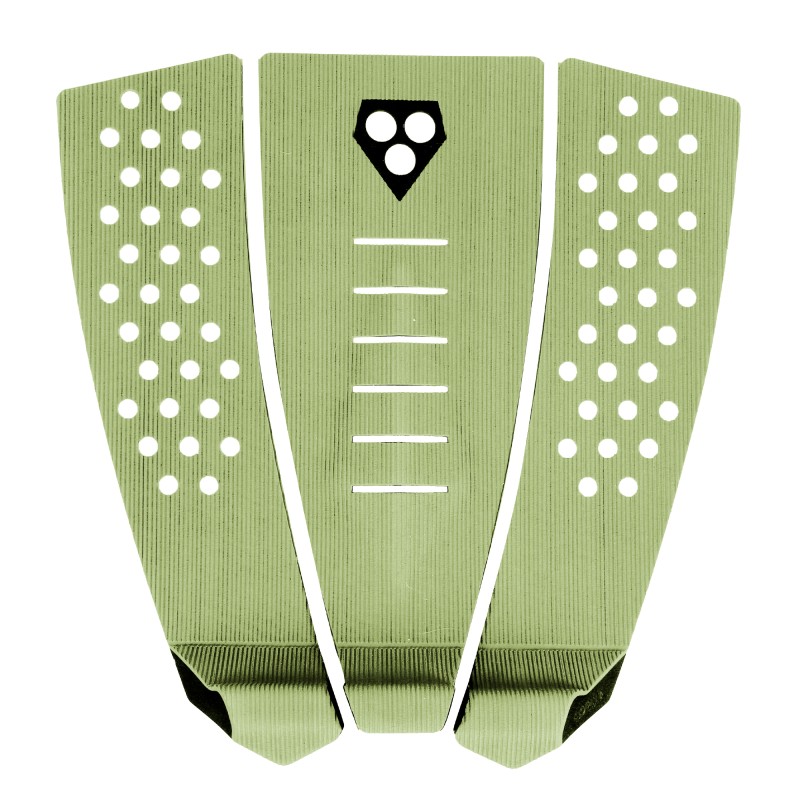 Pad de Surf Gorilla Skinny Three Bay Leaf Black – Grip Minimaliste 3 Pièces & Look Naturel