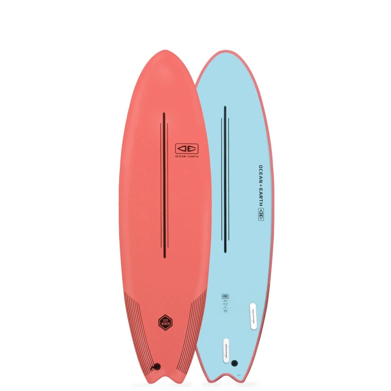 surf mousse 6'6 Ocean Earth EZI RIDER Coral