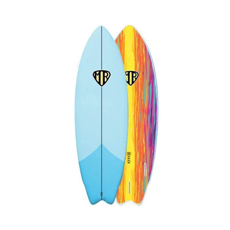surf mousse 6'8 Ocean Earth MR EPOXY SOFT SUPER TWIN BLUE