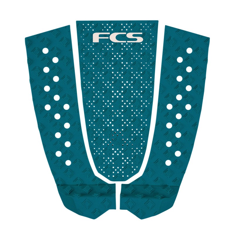 Pad de Surf FCS T-3 Eco Tidal Teal – Grip Éco-Conçu & Performance