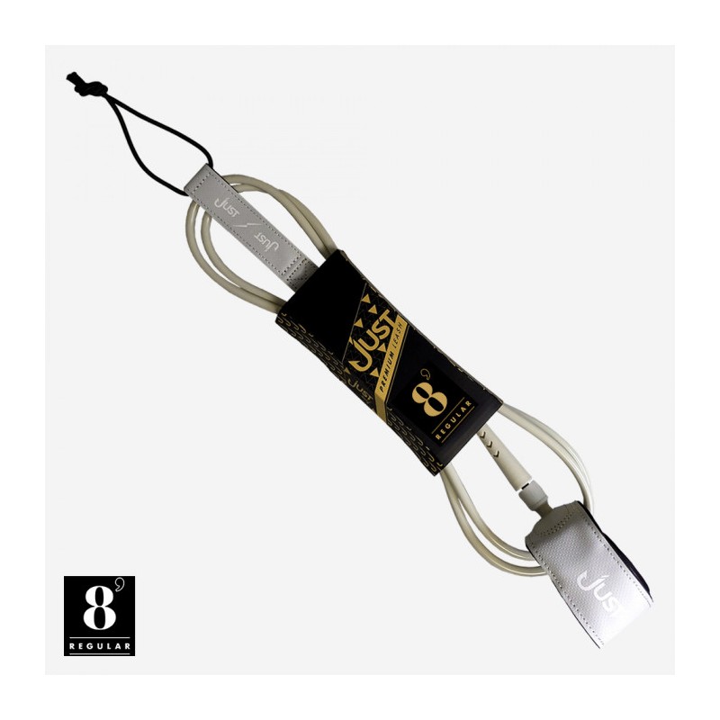 Leash de Surf Premium Just Regular 8' Cream – Fiabilité et Confort au Quotidien
