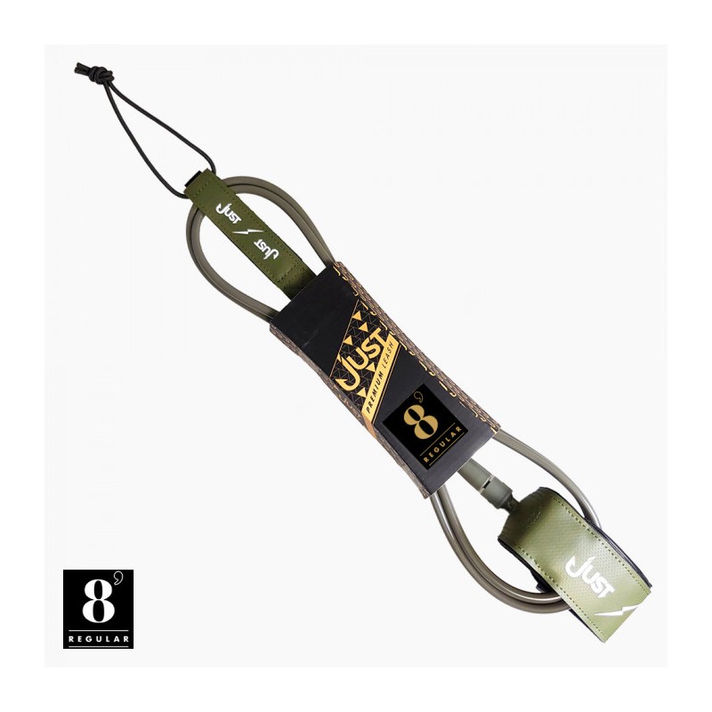 Leash de Surf Premium Just Regular 8' Green – Fiabilité et Confort au Quotidien