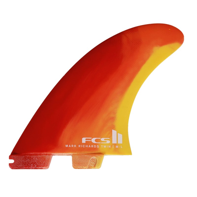 Dérives de Surf FCS II MR Twin +1 PC M-L Sunset Swirl – Mark Richards