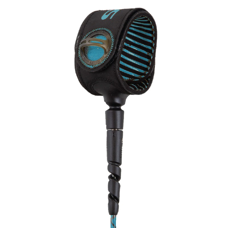 Leash Surf FCS Freedom Helix Comp Leash 6' Tranquil Blue Black