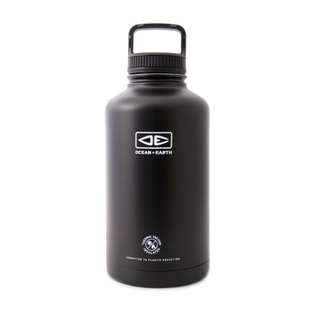 Gourde Isotherme Ocean & Earth 1.9L – Bouteille Thermos Surf Noir à Bouchon Dévissable