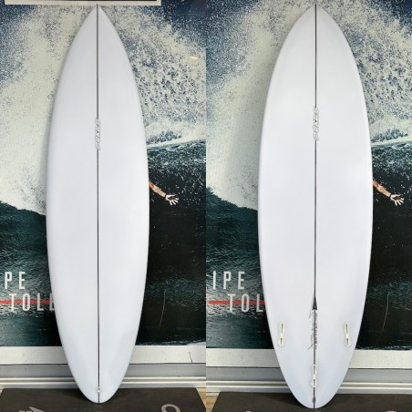 Planche de surf Pukas Space Oddity 6'3 par David Santos - Vue de pont et carène - 36.7L