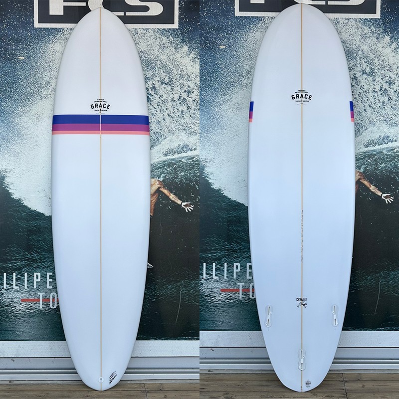 Phil Grace Demibu 6'8 planche hybride pour vagues moyennes.