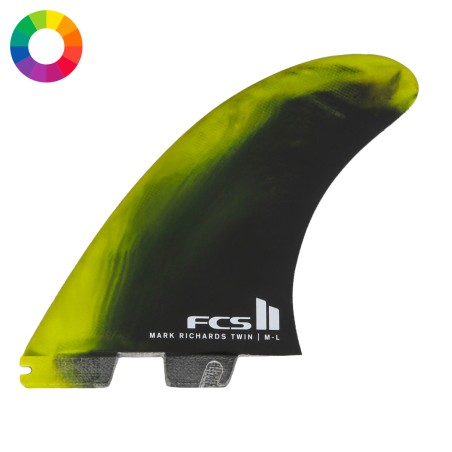 Set de dérives FCS II MR Mark Richards PC avec stabilisateur central, construction Performance Core.