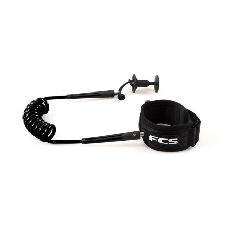 Leash de bodyboard FCS pour le poignet, cordon en spirale (téléphone) haute résistance
