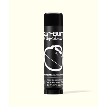 Stick à lèvres solaire Sun Bum Signature SPF 30, baume protecteur blanc et jaune