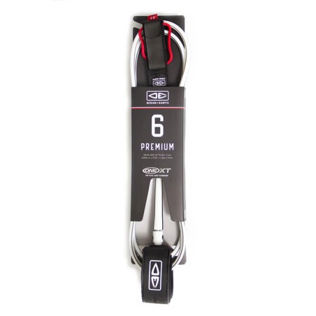 Leash de surf Ocean & Earth Premium 6'0 One XT noir