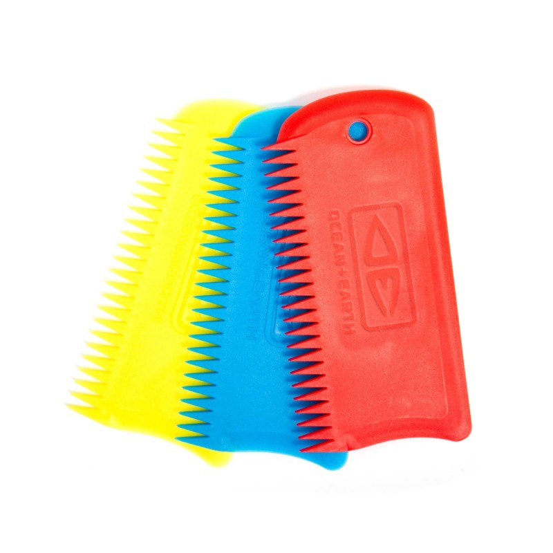Peigne à wax ergonomique Ocean & Earth Bender, outil 3-en-1 avec bord grattoir