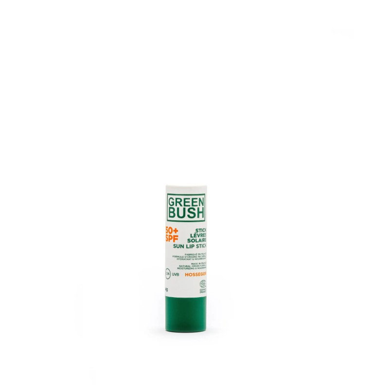 Stick à lèvres solaire blanc Greenbush SPF50+ certifié bio, protection invisible