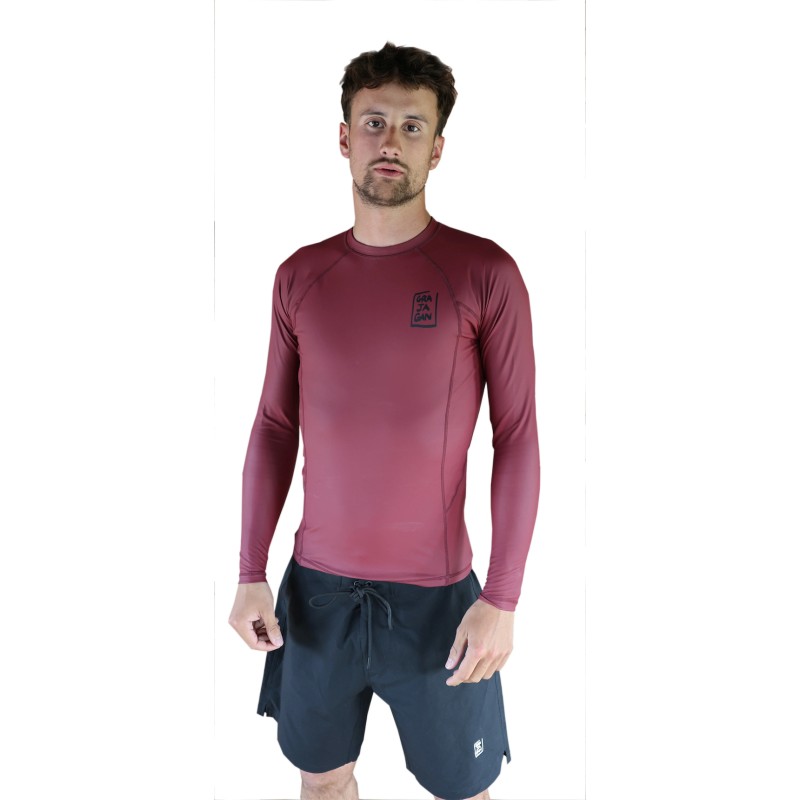 Top technique de surf à manches longues Grajagan Windstopper couleur bordeaux