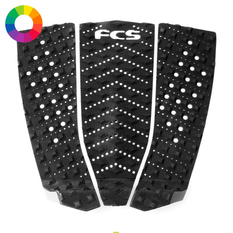 Pad de surf 3 pièces éco-conçu FCS T-3W Eco de couleur unie