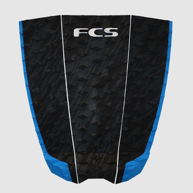 Pad de surf FCS Crosby Colapinto signature de 3 pièces couleur noir et bleu turquoise