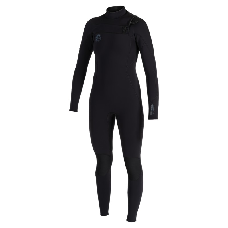 Combinaison de surf intégrale femme O'Neill WMS O'Riginal 3/2mm noire avec fermeture frontale chest zip