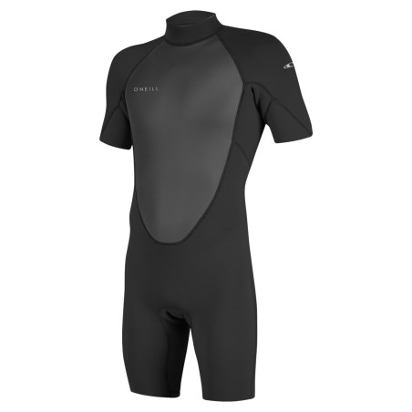 Combinaison de surf shorty O'Neill Reactor-2 2mm noire avec fermeture dorsale back zip