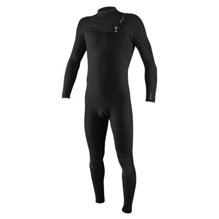 Combinaison de surf intégrale O'Neill Hyperfreak 3/2+ mm entièrement noire Full Black avec fermeture poitrine chest zip