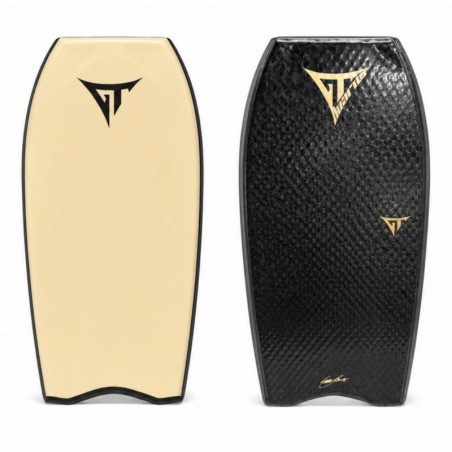 Planche de bodyboard GT Boards Mega-T beige avec slick noir,