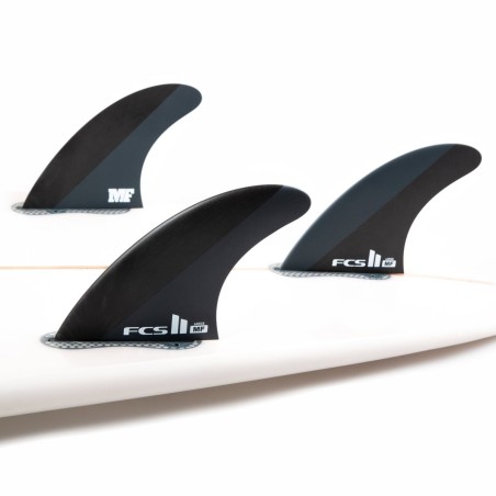 FCS II MF Neo Carbon Black White Large Tri Fins