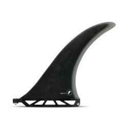 futures fins 9 tiller fiber glass solid black smoke single fin